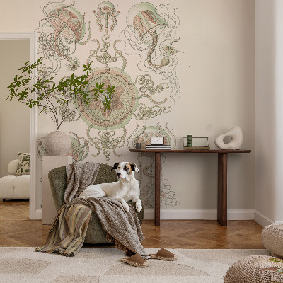 Papel mural con patrón decorativo mundo submarino