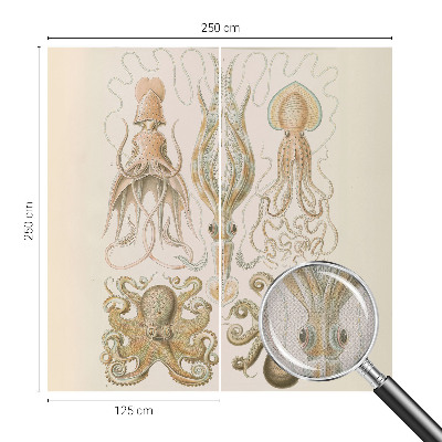 Mural de pared con estampado hermoso Vida marina