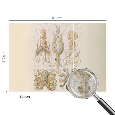 Mural de pared con estampado hermoso Vida marina