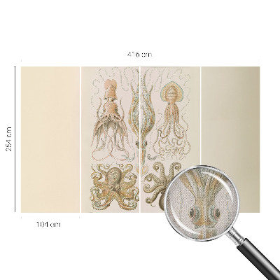 Mural de pared con estampado hermoso Vida marina