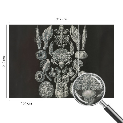 Papel mural texturado decorativo Formas subacuáticas