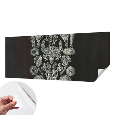 Papel mural texturado decorativo con diseño de formas subacuáticas