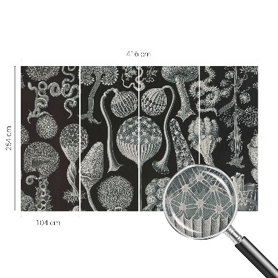 Fotomural decorativo para cabecero de cama con diseño de plantas mágicas