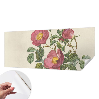 Papel mural con patrón decorativo con motivo de rosa