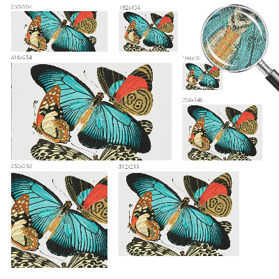 Papel mural con patrón decorativo Mariposas coloridas