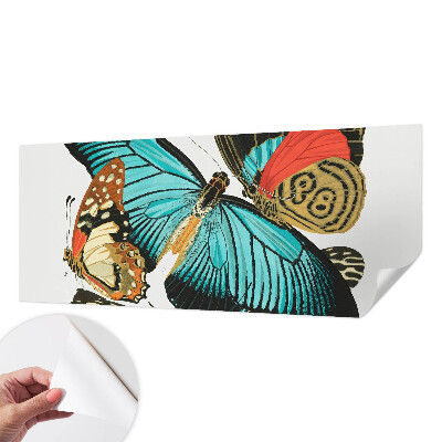 Papel mural con patrón decorativo con mariposas coloridas