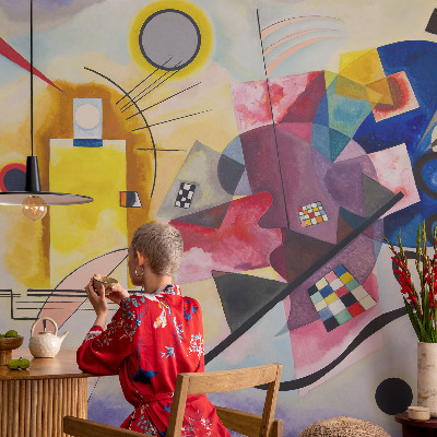 Mural de pared con estampado hermoso Abstracción colorida