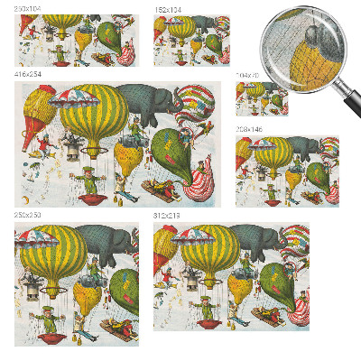 Papel mural texturado decorativo Viaje en globo