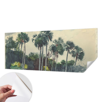 Fotomural decorativo para cabecero de cama Palmeras exóticas