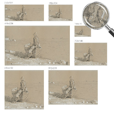 Papel mural con patrón decorativo con una escena nostálgica