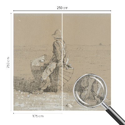 Papel mural con patrón decorativo Escena nostálgica