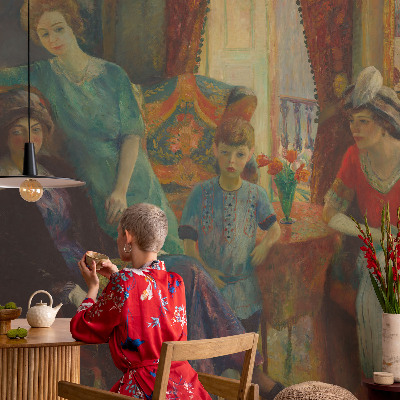 Papel mural texturado decorativo Elegancia clásica