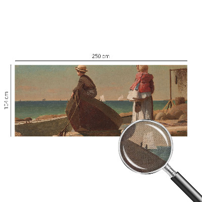 Papel mural con patrón decorativo Escena costera