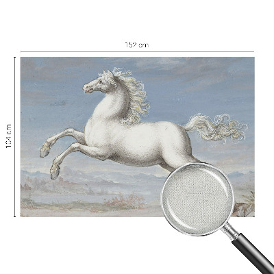 Mural de pared con estampado hermoso con diseño de caballos en pleno salto