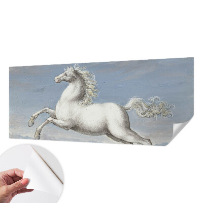 Mural de pared con estampado hermoso con diseño de caballos en pleno salto