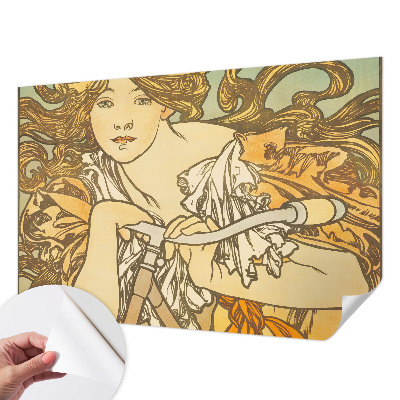 Fotomural decorativo para cabecero de cama con motivos de flores en tonos primaverales