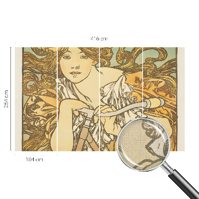 Fotomural decorativo para cabecero de cama Elegancia primaveral