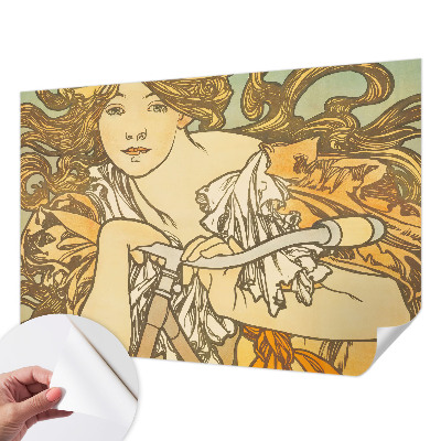 Fotomural decorativo para cabecero de cama con motivos de flores en tonos primaverales