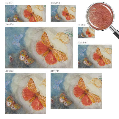 Mural de pared con estampado hermoso Mariposas coloridas