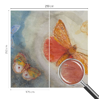 Mural de pared con estampado hermoso Mariposas coloridas