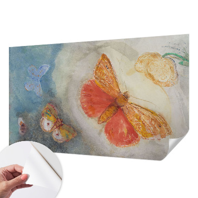 Mural de pared con estampado hermoso con mariposas coloridas