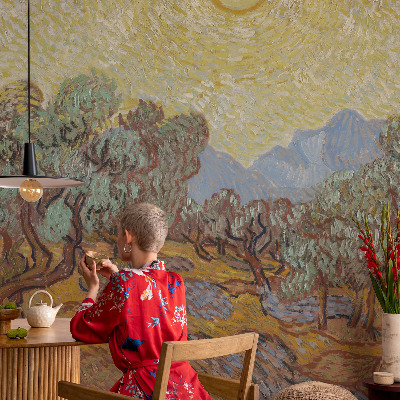 Papel mural texturado decorativo Olivos