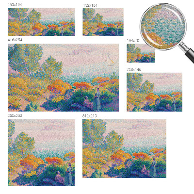 Papel mural con patrón decorativo Paisaje costero