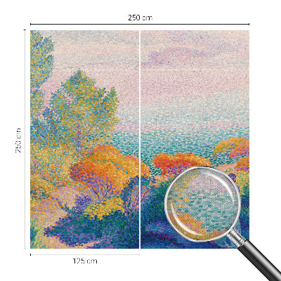 Papel mural con patrón decorativo Paisaje costero