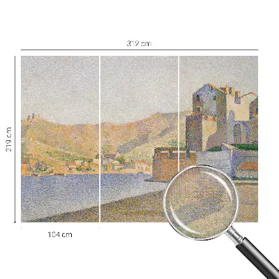 Mural de pared con estampado hermoso refugio de verano en estilo decorativo para interiores
