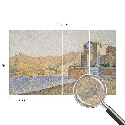 Mural de pared con estampado hermoso refugio de verano en estilo decorativo para interiores