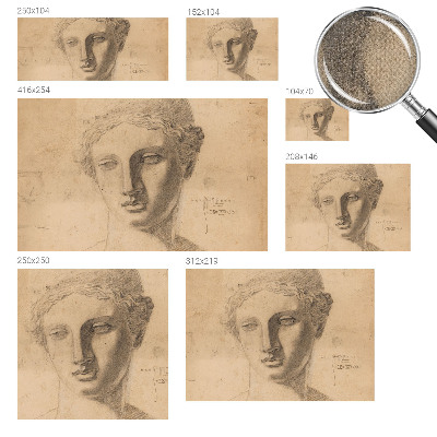 Papel mural con patrón decorativo Retrato femenino