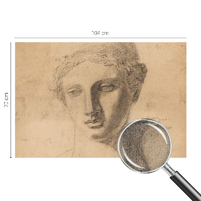 Papel mural con patrón decorativo Retrato femenino