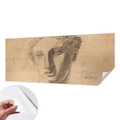 Papel mural con patrón decorativo con motivo de retrato femenino