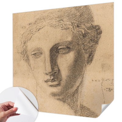 Papel mural con patrón decorativo con motivo de retrato femenino