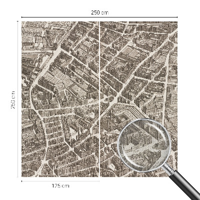 Fotomural decorativo para cabecero de cama Laberinto urbano