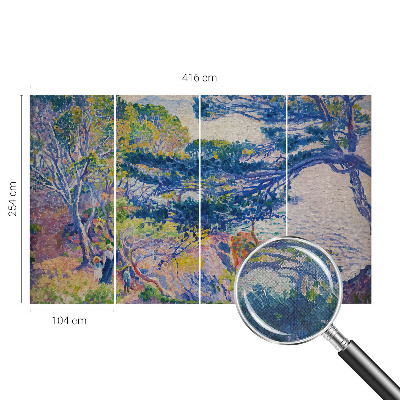 Fotomural decorativo para cabecero de cama con un paisaje impresionista