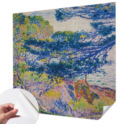 Fotomural decorativo para cabecero de cama con un paisaje impresionista