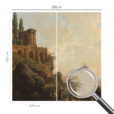 Papel mural con patrón decorativo Paisaje marino