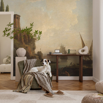 Papel mural con patrón decorativo Paisaje marino