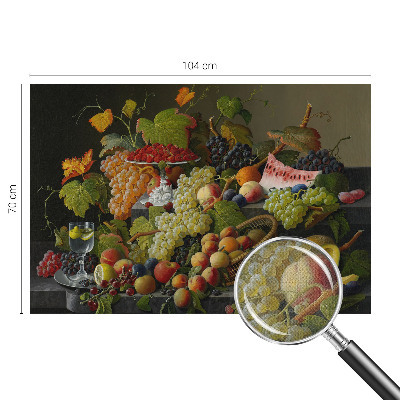 Mural de pared con estampado hermoso con composición de fruta