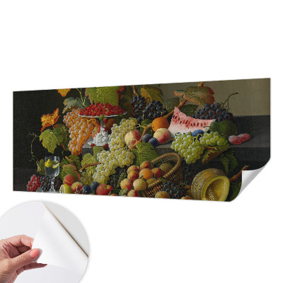 Mural de pared con estampado hermoso con composición de fruta