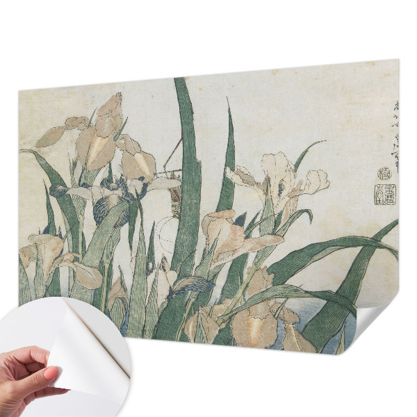 Fotomural decorativo para cabecero de cama con diseño de lirios delicados