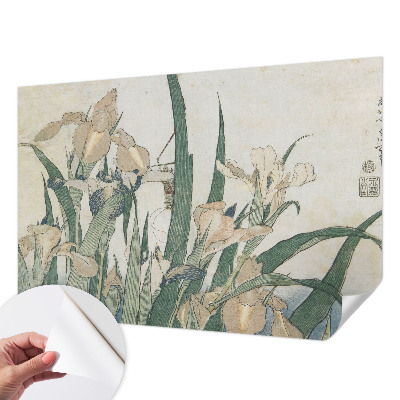 Fotomural decorativo para cabecero de cama con diseño de lirios delicados