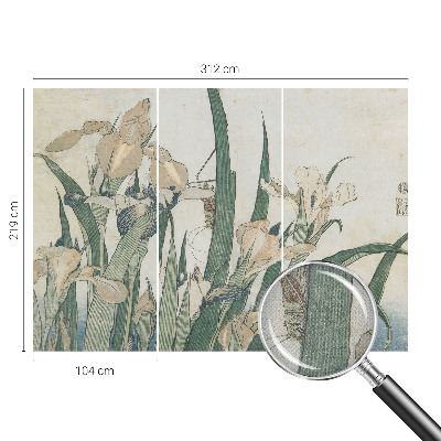 Fotomural decorativo para cabecero de cama Lirios delicados