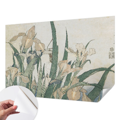 Fotomural decorativo para cabecero de cama con diseño de lirios delicados