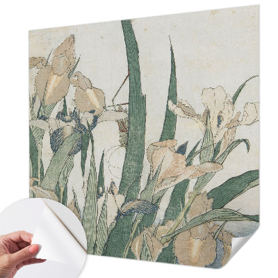 Fotomural decorativo para cabecero de cama con diseño de lirios delicados