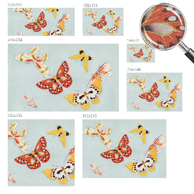 Fotomural decorativo para cabecero de cama Mariposas artísticas