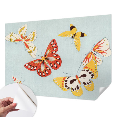 Fotomural decorativo para cabecero de cama con diseño de mariposas artísticas