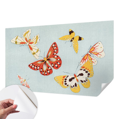 Fotomural decorativo para cabecero de cama con diseño de mariposas artísticas