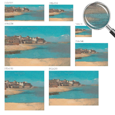 Papel mural con patrón decorativo Un pueblo tranquilo